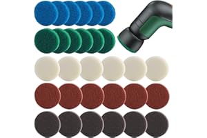 PARASTAR Aufsatz für Bosch Universal Brush 30 Stück Akku Reinigungsbürste Pad für Bosch mit 5 Modell Küchenpad Schaumstoffpad Mikrofaserpad Hochleistungspad zum Bosch Home/Garden 6033 Reinigungsbürste