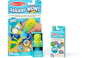 Melissa & Doug Sticker WOW!™ Sea Turtle Bundle: 24-Page Activity Pad, Sticker Stamper, 600 Stickers, Arts and Crafts Fidget Toy Collectible Character