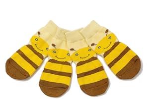 HARFKOKO Pet Heroic Chaussettes Antidérapantes 6 Tailles pour Chien et Chat - Protège Les Pattes de l’Animal et Les sols intérieurs, avec Patins en Caoutchouc, Convient pour Les Petits ou Gros Chiens et Chats