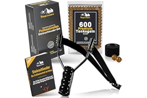 ‎MAGIC LONDO'O Magic Londo'o® Zwille Steinschleuder Profi -Set mit robuster Schleuder Zwille, starkem Gummiband, 200/400/600 harten Tonkugeln für Outdoor inkl. Ersatzgummi und E-Book.