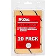 ProDec PRRE040 10 piece Medium Pile 4" Woven Mini Rollers for Emulsion Paint, Yellow/Black