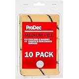 ProDec PRRE040 10 piece Medium Pile 4" Woven Mini Rollers for Emulsion Paint, Yellow/Black