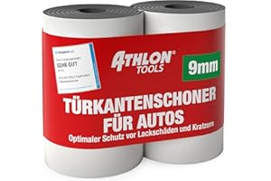 ATHLON TOOLS FLEXPROTECT osłona na ścianę garażową, trudnopalna, każda o długości 2 m, bardzo gruba ochrona krawędzi drzwi samochodu, samoprzylepna, odporna na działanie wody, czarna