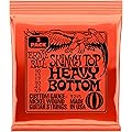 Ernie Ball Skinny Top Heavy Bottom Slinky Jeu de 3 cordes filées en nickel pour guitare électrique, calibre 10-52
