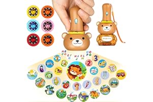 HOTUT Torcia per Proiettore per Bambini, Proiettore Torcia, Modelli di Luce di Proiezione, Proiettore Diapositiva per Bambini, Storia della Buona Notte per Bambini e Bambine