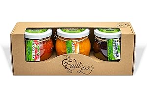 FRUIT JAR Natreen Marmelade aus regionalen Früchten mit natürlichem Stevia im Set mit 3 Fruchtgläsern ❘ Geschenkbox mit Blaubeere, Aprikose, Erdbeere ❘ Ohne Zucker Konfitüre ❘ Glutenfreie Fruchtmarmelade