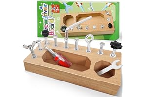 Gontence Montessori Toys for 3 Year Olds - Montessori Screwdriver Board - Wooden Toys - Toys for 4 Year Old Boys Girls - Kids Toys Age 5 6 7 8 - Fine Motor Skills Toys