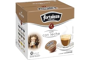 CAFÉ FORTALEZA – DESDE 1885 - Café FORTALEZA - Cápsulas de Café Con Leche Compatibles con Dolce Gusto