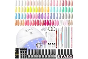 COSCELIA Esmaltes Semipermanentes Para Uñas,3 Colores Poly Extensión Gel Uñas,20 Colores Uñas Semipermanentes Con Lampara U-V/Led Uñas,5 Pcs Top Coat y Base Coat Kit Manicura Completo