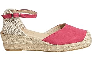 NOESLOMISMO BY DILEMA No es lo stesso – Espadrillas di iuta con zeppa, da donna, colore: muschio verde, rosso, rosa marino e mas| Sandali estivi con 3 corde, con fibbia punta chiusa