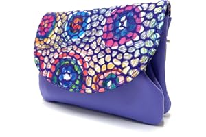 Lugupell Monedero para Mujer, Hecho a Mano en España, Piel de máxima Calidad Muy Suave al Tacto, Pequeño y en Formato Corto, Cartera para Mujer. Gaudi Color Lila Medio
