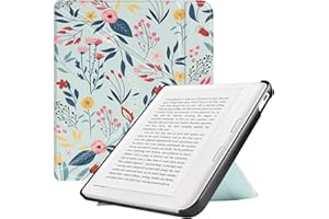 HGWALP Funda Delgada Compatible con 7" Kobo Libra Colour (2024) / Kobo Libra 2 (2021) 7 Pulgadase Readers, Carcasa ultradelgada y Ligera, con Despertar/sueño automático-Spring Bloom