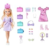 Barbie Dream Besties BARBIE İLE HAZIRLAN şekillendirilmiş sa&ccedil;lı Barbie 'Malibu' bebek, s&uuml;rpriz sa&ccedil; aksesuarları ve 15'ten faz