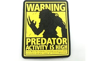 PATCH NATION Predator Activity is High Airsoft Paintball PVC Cosplay Patch