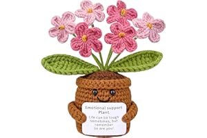 Mwmoeen Pocket Hug Positive Blume, Lustige Positive Strickwolle Sonnenblume Motivationsgeschenke Geschenke für Freundin Kollegen und Famili(P5)