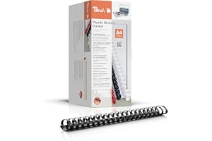 Persika plastbindningsstöd A4 – 38 mm – 375 ark – 50 stycken – svart – PB438-02