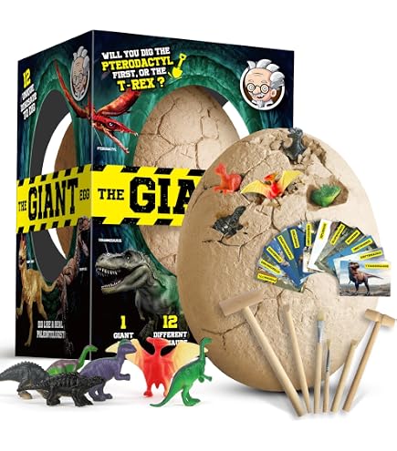 MUSCCCM Kit Fouille T-Rex – Squelette Dinosaure Fossile – Jouet Éducatif Archéologie Pour Enfants Dès 6 Ans