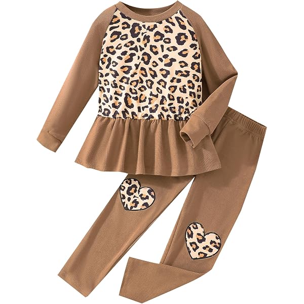 Ensemble Anniversaire Fille 2 Pièces Loalirando - Haut Volant + Pantalon Évasé - Côtelé