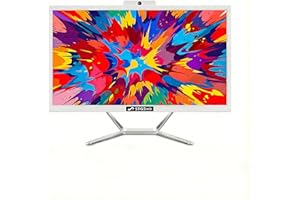 STGsivir Ordinateur de Bureau Tout-en-Un, écran 21.5", Core i5 jusqu'à 3.6 GHz, RAM 16 Go, SSD 1 to, WiFi, Bluetooth 5.0, Windows11 Pro, Blanc