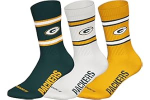 NFL Unisex Green Bay Packers 3pk Crew Socks Sport socks (3er Pack)