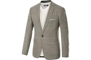 PJ PAUL JONES Herren Slim Fit Sportlich Anzugjacke 1 Knöpfe Einfarbig Freizeit Sportsakko für Hochzeit Business