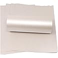 Syntego Iridescent Glitter Paper on One Side for Card Making A4 120gsm Ivory