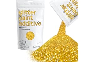 Gold Glitter Paint Additive 100g for Adding Sparkle to Paints & Varnish | Paint Walls Sparkly Add to Emulsion, Acrylic or Lacquer Indoor | Hemway
