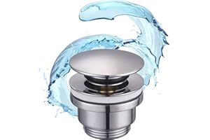 STARBATH PLUS - Waschtischablauf - Universal-klick-Ventil - Farbe Chrom - überlauf- und überlaufsicher - ideal für Badezimmer und Toiletten