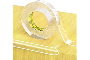‎MILEQEE MILEQEE Clear Edge Protector Strip, 20 mm x 4 m, Sharp Edge Wrap Cover Tape, Self-Adhesive Protective Bumper Guards for Cupboard, Door, Desk, Glass, Table, Bed, Furniture, Kitchen Worktop