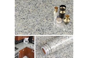 Livelynine Vinilo Encimera Cocina Vinilo Granito Gris Cristal Papel Pintado Cocina Vinilo Adhesivo Para Encimera Cocina Vinilo Para Encimeras Cocina Laminada Vinilos Para Baños Impermeable 40CMX2M