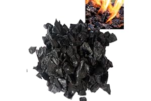 FIREBRANDDIRECT Firebrand Direct Black Fire Glass 1kg (2.2lb) - For Fire Pits, Gas Fires And Ethanol Burners. Sparkling Heat Resistant Glass
