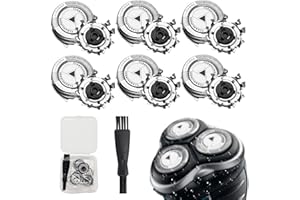 XERTEAM 6 cabezales de afeitadora de repuesto SH50/52 compatible con Philips, con cepillo de limpieza, para afeitadora serie 5000 excepto S55xx)/Afeitadora Serie 6000(excepto S6600 S6800)/Serie