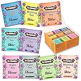 Assortimento di tè - Confezione regalo - Tè benessere (100% naturale, senza zucchero, senza glutine e senza OGM) - 100 bustin