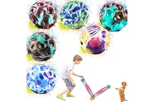 WDJLNZB 6 PCS Astro Jump Ball, Rubber Bounce Ball 7cm, Moon Balls for Kids, High Bounce Hole Ball, Space Theme Bouncy Balls, Sport Training Ball for Indoor Outdoor Play