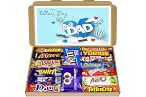 SWEETIE BOUQUETS Personalised Fathers Day Gift | Mega Variety Chocolate Gift Box | Large Letterbox Chocolate Hamper | Gifts for Men