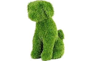 NATURAE DÉCOR Naturae Decor Artificial Topiary - Artificial Grass Garden Plush Topiary (Sitting Dog)