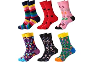 ASYBHYY Calcetines Estampados Hombre Divertidos Impresosde Algodón de Arte Calcetines Calcetines Térmicos de Colores de Moda, EU 35-46