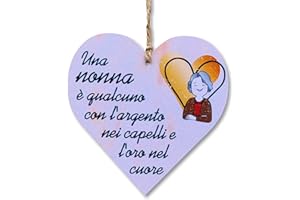 CARISPIBET Una nonna è | segni decorativi di casa regalo di compleanno divertenti decorazioni d'interni segni adorabili i regali targhe decorative per la famiglia 12 x 12 cm