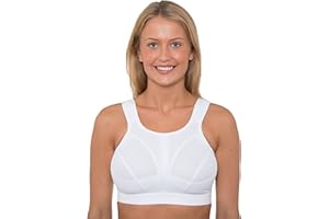 Gemm Ladies White Sports Bra High Impact Non Wired Plus Size Large Bosom