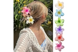 SBYHBHYDS Egg Flower Hair Clip for Thick Thin Hair, 1 Piece Non-Slip Acrylic Cute Flowers Hair Clips Large Hair Clips Hair Styling
