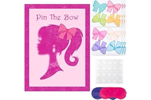 AMAZLUCK Kids Pin the Nose Party Game With 24 Stickers, Posters and Eye Masks - Suitable for Cartoon Theme Birthday Parties, Christmas and Halloween