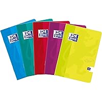 OXFORD 400091175 TOUCH A5-Heft 60 Blätter, blanco, 5 Stück-Packung Umschlag Farbenmix