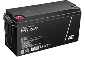 GREEN CELL AGM akumulator ołowiowy ładowarka akumulator ołowiowy USV akumulator żelowy akumulator zastępczy Lead-Acid zasilanie awaryjne 12 V 150 Ah do kampera, łodzi, przyczepy kempingowej, na statek, bateria słoneczna, zasilanie w morskim akumulatorze