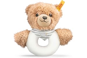 Steiff 12cm Sleep Well Bear Grip Toy (Grey)