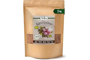 Biojoy Ekologiskt carobpulver, kakaoersättning, utan tillsatt socker, 1 kg | Johannesbrödmjöl från Spanien, perfekt för glass, Ceratonia siliqua L.