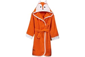 ELY PARKER Albornoz de Baño Niños y Niñas, Tela de Toalla de Algodón Turco, con Capucha, Animal, Súper Suave, Absorbente, Cómodo, Grueso
