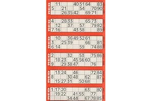 GÉNERIC 6000 Bingo Flyers Single Sheets Jumbo 6 To View - 10 Pads of 600