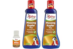 ‎POLIBOY ... PFLEGT WIE NEU POLIBOY Messing Kupfer Pflege - Glanzpolitur zur Entfernung von Anlaufstellen - 2x 200 ml - Mit Produkt-Probe - Made in Germany
