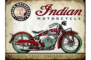 CHINLY Indian Motorcycle Carteles de Chapa Póster de Pared Hojalata Vintage Hierro Pintura Retro Metal Placa Arte Decoración para Hogar Bar Club Café