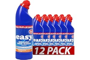 SENSHI JAPAN Easy 24 Hour Thick Bleach 12x 750ml | 99.9% Toilet Cleaner Bleach For Bathrooms, Toilets, Sinks | Anti Bacterial
